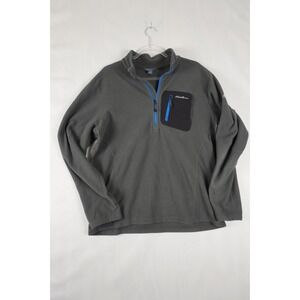 Eddie Bauer Sweatshirt Mens Large Tall First Ascent Quarter Zip Fleece Polartec